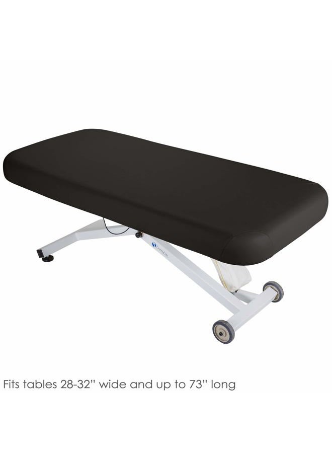 EARTHLITE Massage Table Protection Cover – 100% PU, Fitted Sheet, Fits Round & Square Corners (28-32"), Black - Image 4