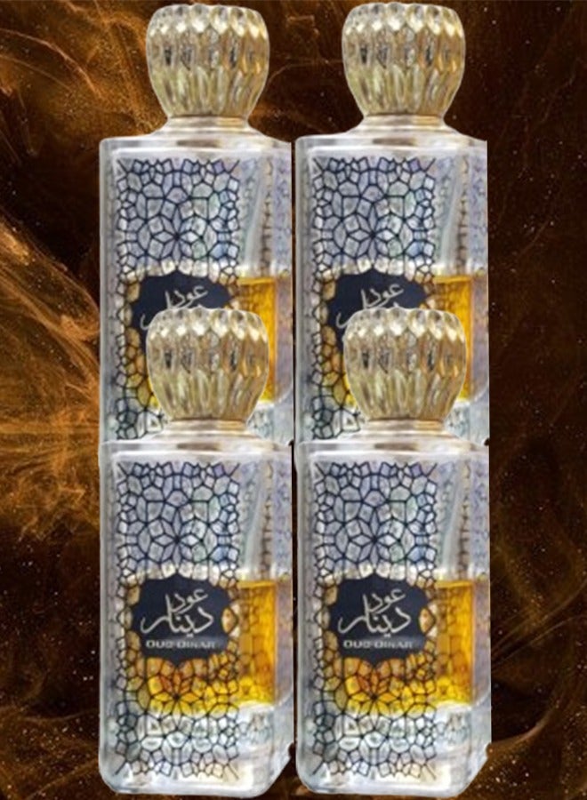 Al Fares 4 Pieces Oud Dinar Perfume 100ml EDP - Image 1