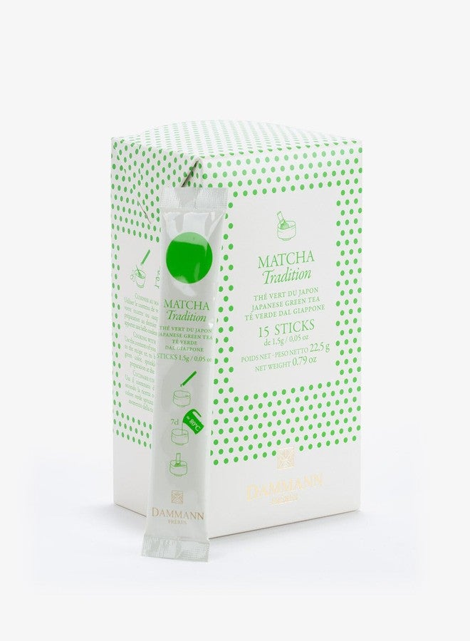 Dammann Freres, Matcha Traditional Sticks, Premium Gourmet French Green Tea, 15 Count (Single Pack) - Image 1
