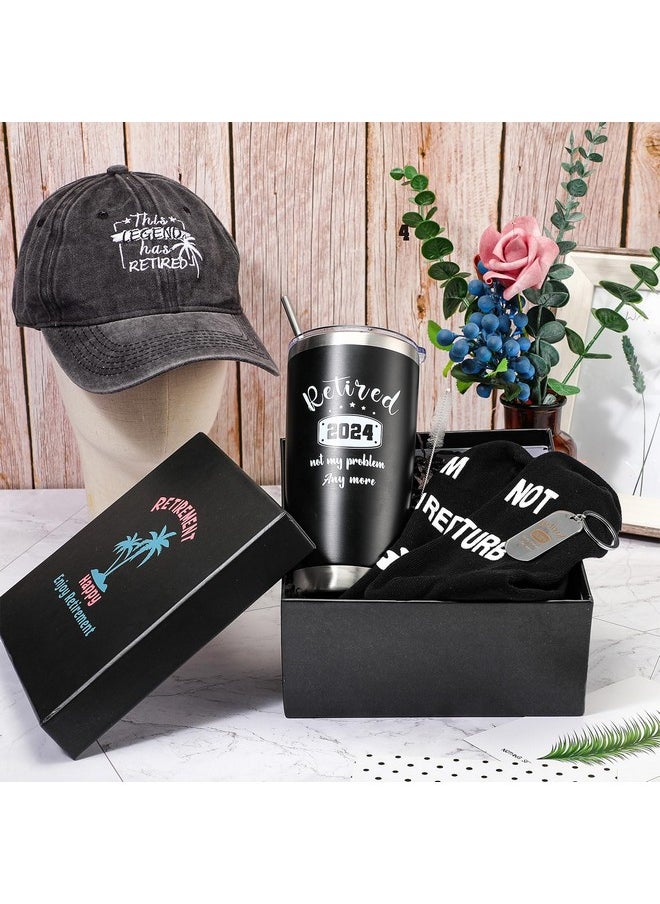 Sieral Sieral Retirement Gift Set for Men Guys Retired Gifts Include Tumbler Baseball Cap Socks Keychain with Gift Box, Tree Style  - Image 5