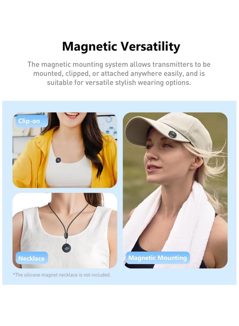 Luucco AirWave K2 Combo Lavalier Button Wireless Microphone Magnetic Design for iPhone Android Camera Live Streaming Youtube Recording Vlog - Image 5