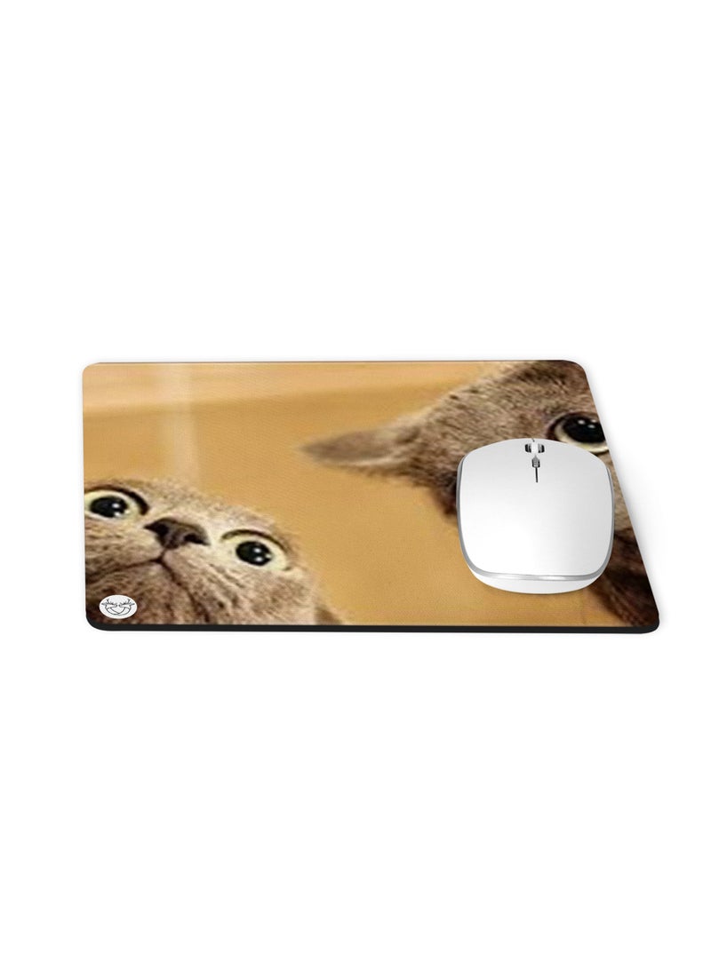 Reeman Design Mouse pad printed with a naughty cat design 