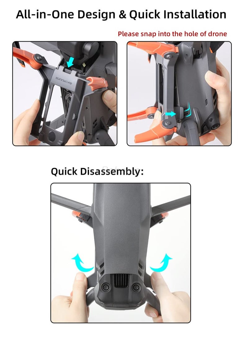 Extended 38mm Landing Gear for DJI Mavic 3 - Foldable Lifting Stand and Leg Protector for Enhanced Stability and Safety - Essential Drone Accessory  - Image 4