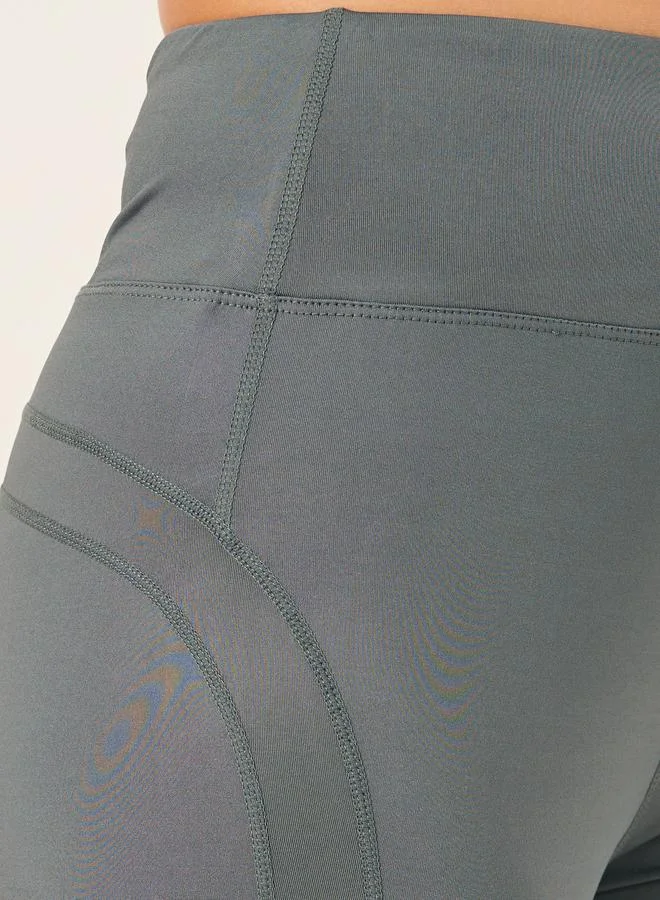 Styli Active  Contour Effect Stitch Detail Flared Leggings for Women | Best Price UAE