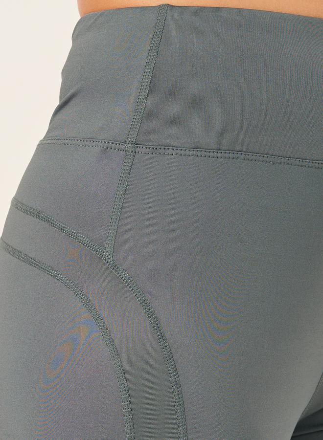 ستايلي اكتيف بنطلون ليجنز بقصة واسعة وتفاصيل خياطة بتأثير نحت الجسم - Image 4