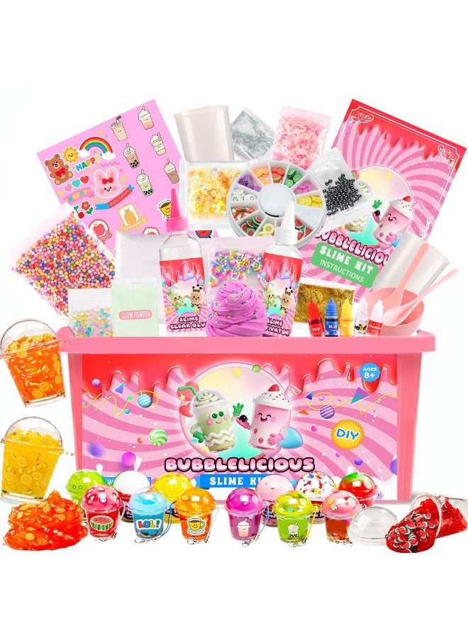 DIY Slime Kit for Kids - Non-Sticky & Soft Cloud Slime, Foam Slime, Butter Slime with Crystal Clay, Safe Non-Toxic Toy for Ages 6+ - Stress Relief Party Favors & Birthday Gift Ideas for Boys Girls - Image 1