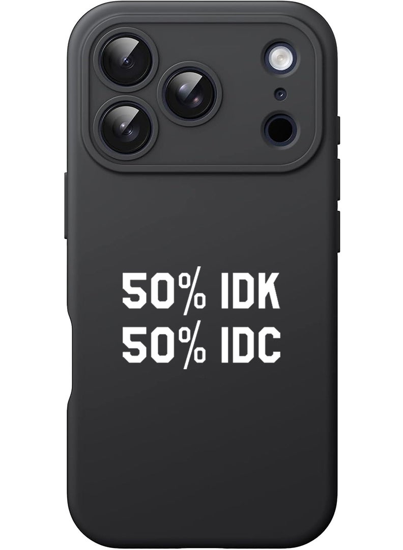 Theodor Protective Slim Fit Case Liquid Silicone Cover with Full Body Protection Anti-Scratch Shockproof Case For Apple iPhone 17 Pro Max (Black) IDK IDC - White - Image 1