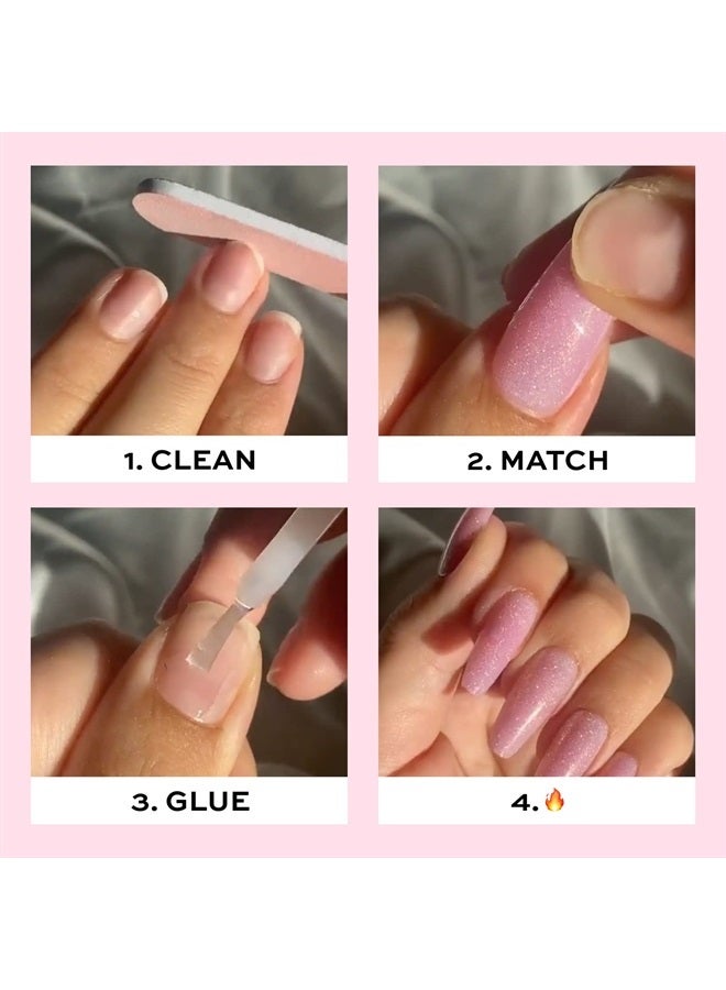 Glamnetic غراء الأظافر بفرشاة | موزع برأس فرشاة، خالي من الفوضى، مناسب للسفر، نباتي | متين وطويل الأمد | 0.24 أونصة - Image 5