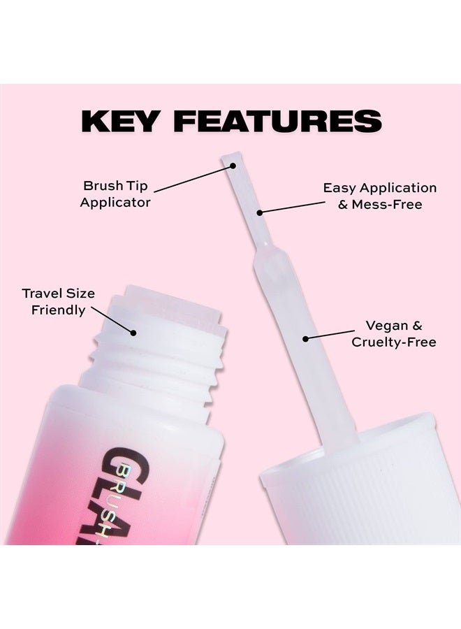 Glamnetic غراء الأظافر بفرشاة | موزع برأس فرشاة، خالي من الفوضى، مناسب للسفر، نباتي | متين وطويل الأمد | 0.24 أونصة - Image 1