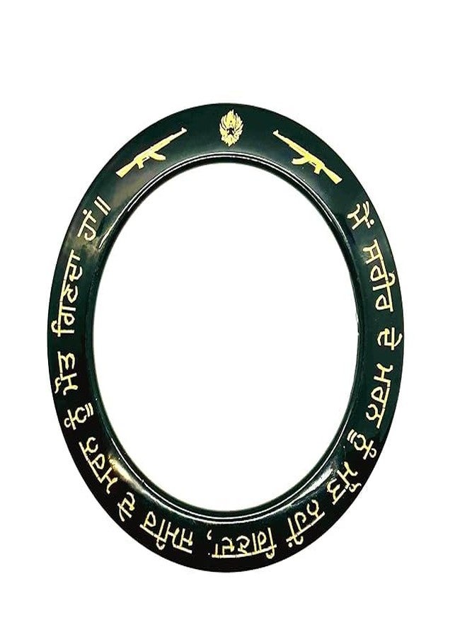 TEYRAH Punjabi Gurmukhi Engraved Sarb Loh Sikh Kada Double Sided Engraved Punjabi Kada Sikh Bracelet Limited Edition (Inner Diamater 7.00 Cm) - Image 1
