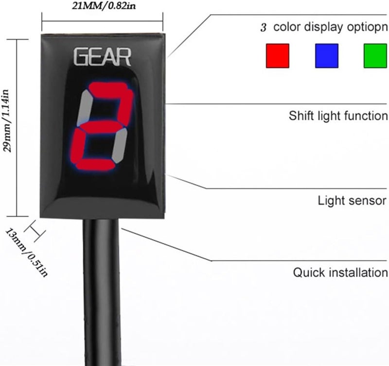 DEMULAX Motorcycle Gear Indicator for CBR 1100XX - Image 2