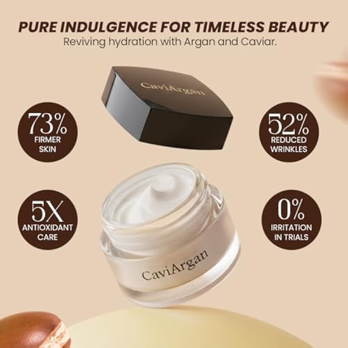 Essence Of Argan Caviargan Anti Aging Face Cream with Argan Oil, Matrixyl & Botanicals - Hydrating Face Moisturizer Wrinkle Cream - Anti-Aging Formulzza for Reducing Fine Lines and Dullness - 1 Fl Oz - Image 3