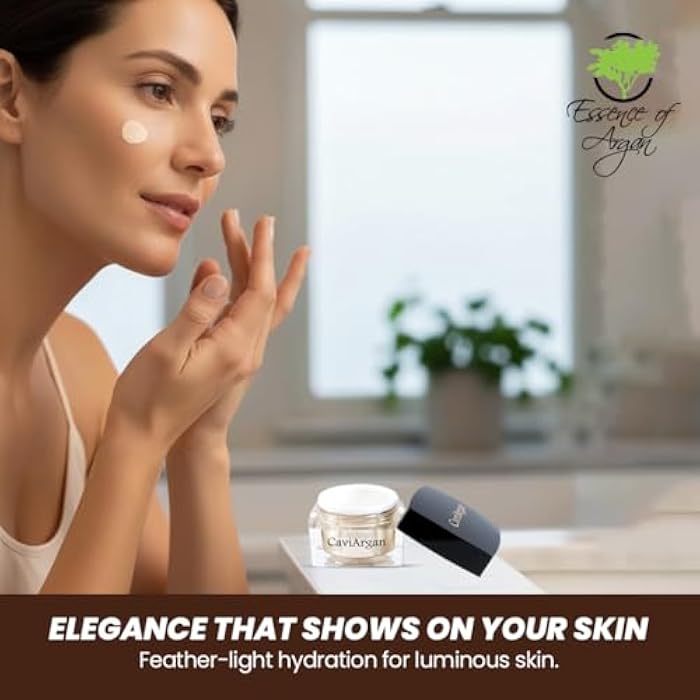 Essence Of Argan Caviargan Anti Aging Face Cream with Argan Oil, Matrixyl & Botanicals - Hydrating Face Moisturizer Wrinkle Cream - Anti-Aging Formulzza for Reducing Fine Lines and Dullness - 1 Fl Oz - Image 4