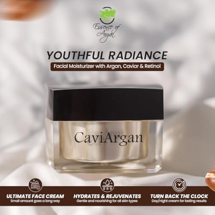 Essence Of Argan Caviargan Anti Aging Face Cream with Argan Oil, Matrixyl & Botanicals - Hydrating Face Moisturizer Wrinkle Cream - Anti-Aging Formulzza for Reducing Fine Lines and Dullness - 1 Fl Oz - Image 2
