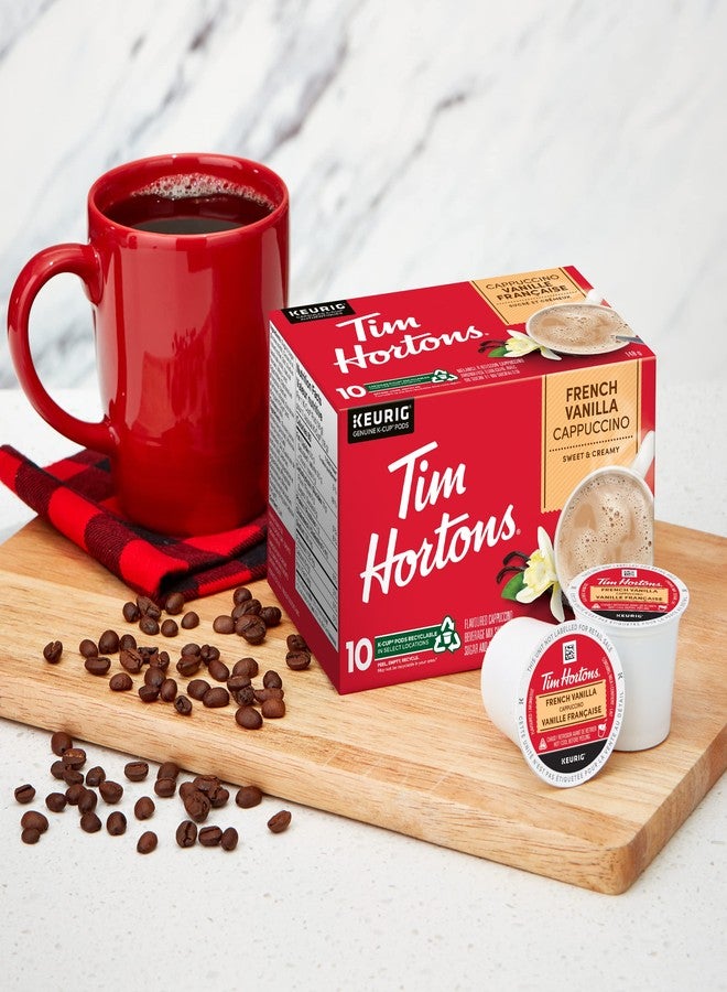 Tim Hortons French Vanilla Cappuccino Flavoured Coffee, Single Serve Keurig K-Cup Pods, 10 Count - Image 3