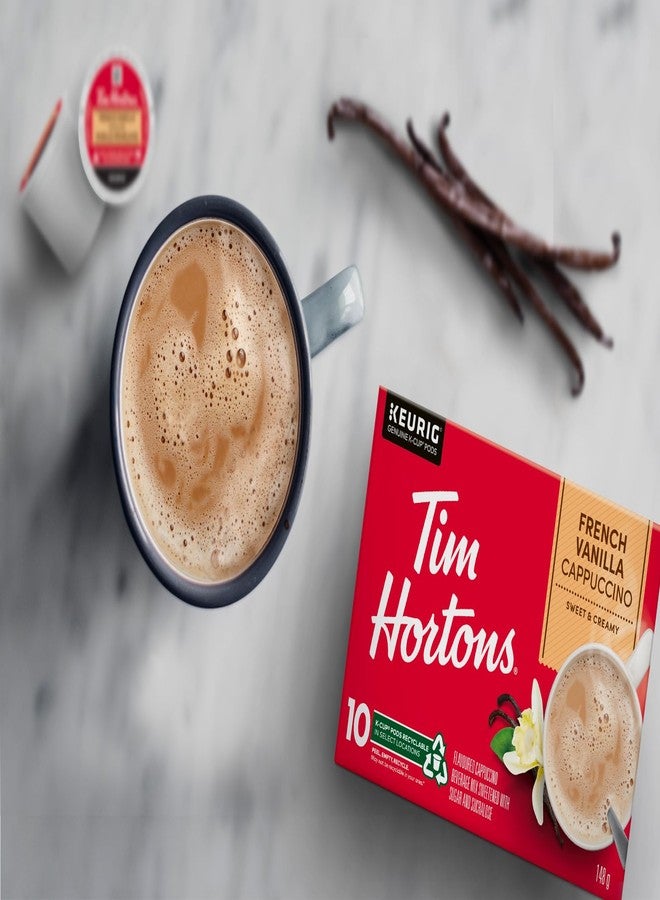 Tim Hortons French Vanilla Cappuccino Flavoured Coffee, Single Serve Keurig K-Cup Pods, 10 Count - Image 5