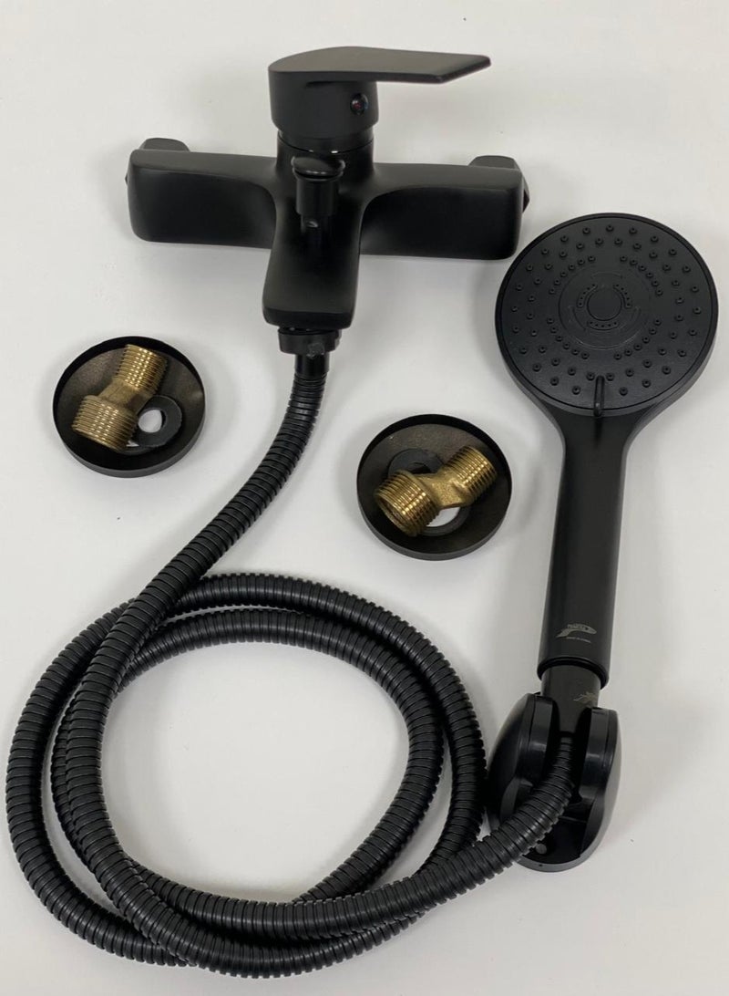 Black shower mixer - with shower head - designed with advanced technology and a range of unique features to enhance your showering experience - Image 1