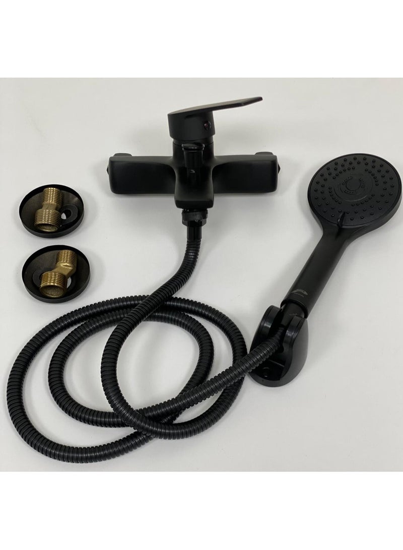 Black shower mixer - with shower head - designed with advanced technology and a range of unique features to enhance your showering experience - Image 2