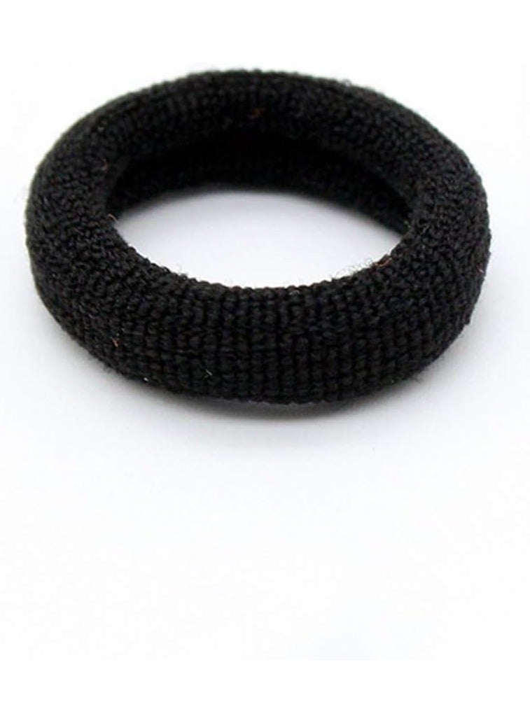 Loquat 100 Pieces Baby Girls Hair Ties - Small Elastic Hair Bands for Infant Girls, Baby, Toddler, Multicolor Hair Ties and Ponytail Holder (White and Black) - Image 2