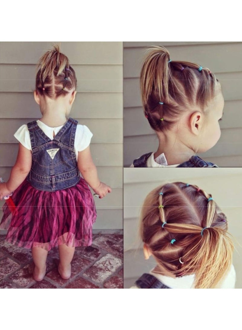 Loquat 100 Pieces Baby Girls Hair Ties - Small Elastic Hair Bands for Infant Girls, Baby, Toddler, Multicolor Hair Ties and Ponytail Holder (White and Black) - Image 4