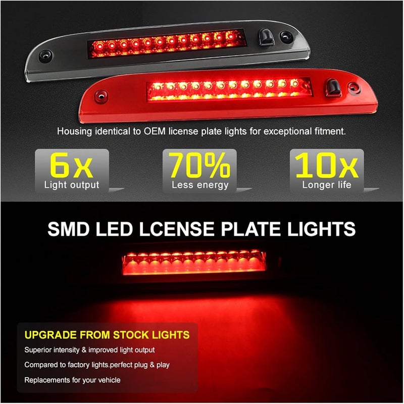 QASULER High Mount LED Third Brake Light for Ford - Image 3