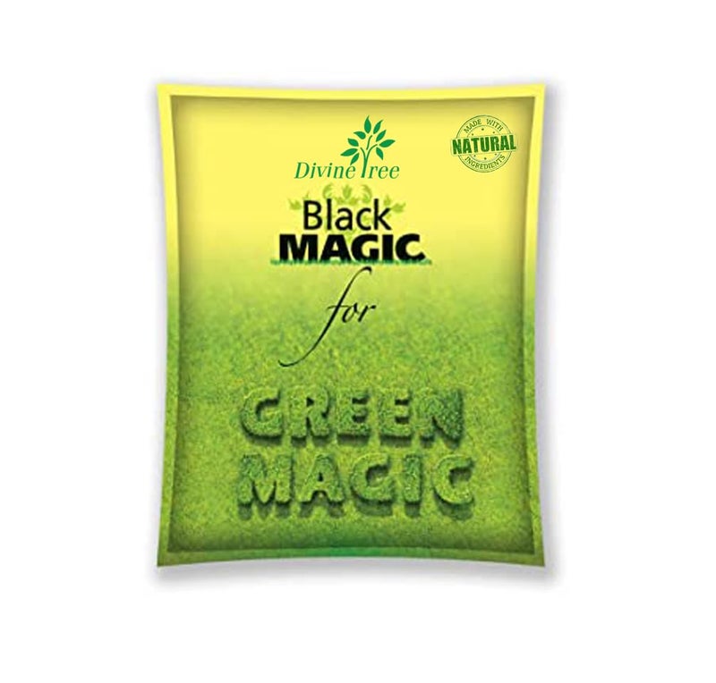 DIVINE TREE Black Magic Lawn Fertilizer for Lush Green Grass - Organic Fertilizer for Healthier, Greener Lawn Grass - Perfect Fast Acting Nutrition for Your Lawn Grass (1kg) - Image 1