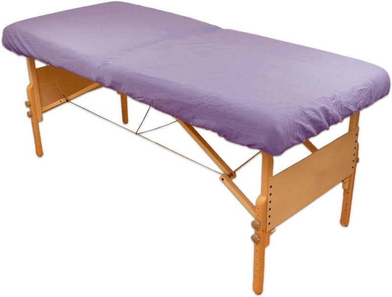 Body Linen Body Linen Comfort Deluxe Flannel Massage Table Fitted Sheet. Premium Quality 100% Cotton Therapy Table Sheets. Elastic All Around for a Great Fit on Your Massage Bed - Color: Dahlia Purple 