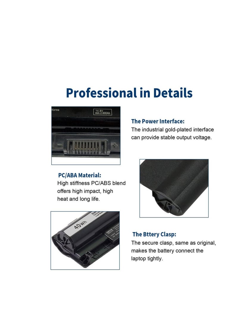 Terabyte 40WH M5Y1K HD4J0 Battery Compatible with Dell Inspiron 15 3551 3552 3558 5558 5559 14 3451 3452 3458 17 5755 5756 5758 5759 INS14UD-1328W 1528B Vostro 3458 3558 GXVJ3 VN3N0 991XP M5YIK 453-BBBQ P60G - Image 2