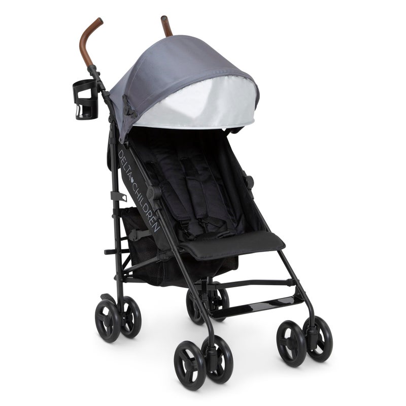 Delta Children 365 Plus Stroller - Lightweight Travel Stroller with Compact Fold, Iron - Image 1