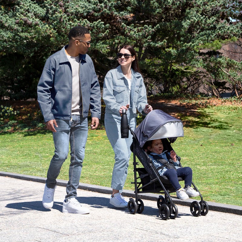 Delta Children 365 Plus Stroller - Lightweight Travel Stroller with Compact Fold, Iron - Image 2