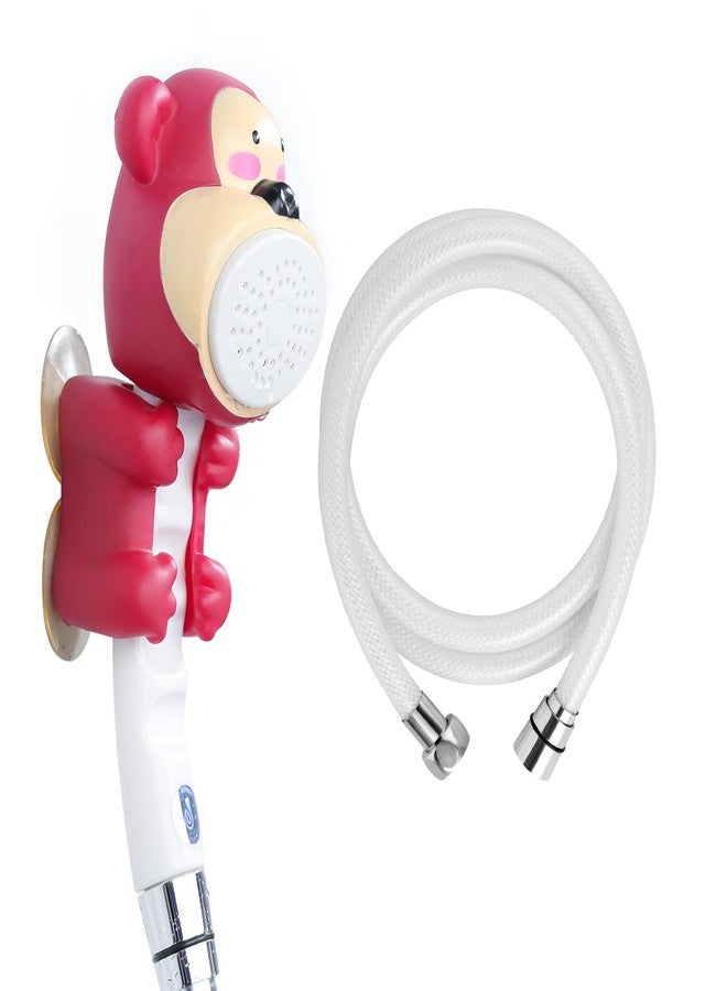 JAL Animal Theme Hand Shower For Kids & PVC Pipe Combo | Handheld Shower Head With Hook | Gentle Water Flow | Baby Handshower With Pipe Combo Pack