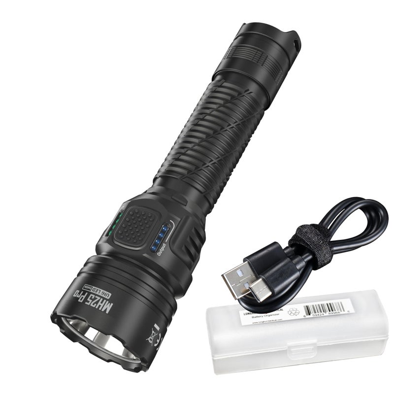 NITECORE MH25 Pro 770 Yard Long Throw Flashlight, 3300 Lumen USB-C Rechargeable Compact Duty Work Light with Lumentac Organizer - Image 1