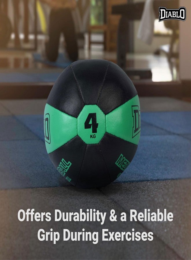 Diablo 4kg Genuine Leather No Bounce Medicine Ball for Fitness Workout - Image 3