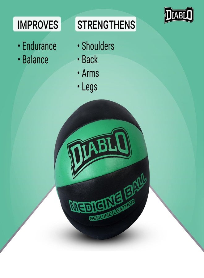 Diablo 4kg Genuine Leather No Bounce Medicine Ball for Fitness Workout - Image 4