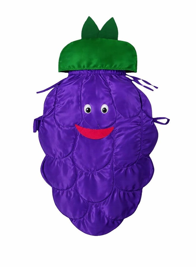 EthnicAlive Smiley Grapes Fruit and Vegetable Cosplay Costume Outfit For Kids Girls, Boys | Halloween Fruits Dress (Purple, 6 Year To 7 Year) - Image 1
