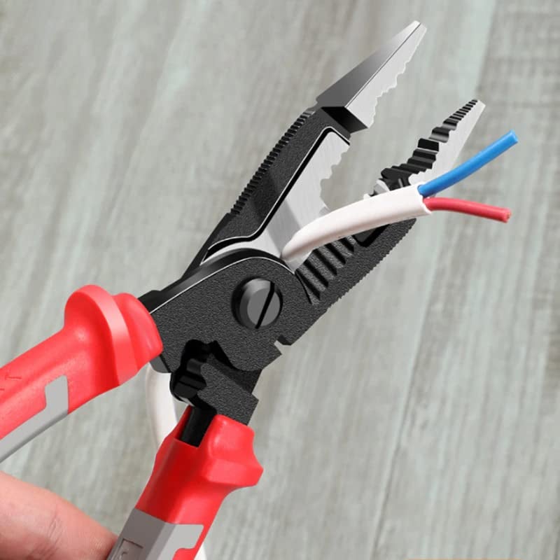 uptodateproducts Multifunction 9 in 1 Electric Pliers Long Nose Electrician Wire Stripping Cutter Clamp Hardware Cable Repairing Hand Tool - Image 5