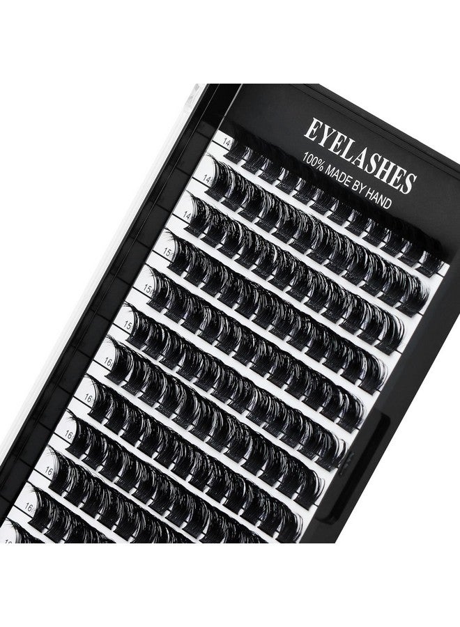 Hannahool Mixed 8121416Mm8101214Mm10121416Mm141516Mm Wide Stem Individual False Eyelashes Soft Lightweight Volume Eyelashes Extensions Makeup Cluster Lashes (Mixed 141516Mm) - Image 3