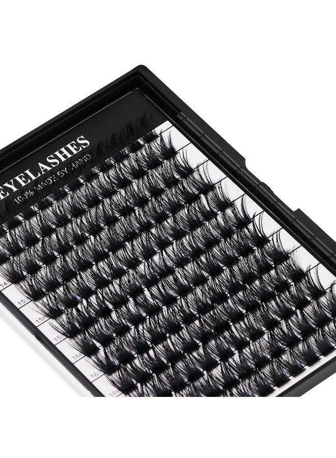 Hannahool Mixed 8121416Mm8101214Mm10121416Mm141516Mm Wide Stem Individual False Eyelashes Soft Lightweight Volume Eyelashes Extensions Makeup Cluster Lashes (Mixed 141516Mm) - Image 4