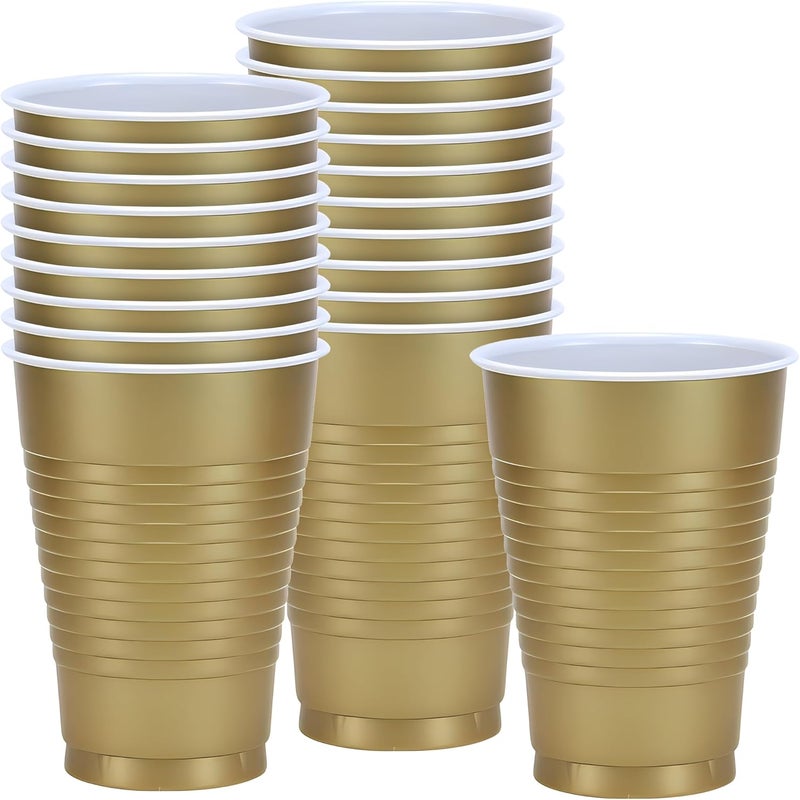 Party Dimensions 82932 Coex Cups, 12 oz, Gold - Image 1