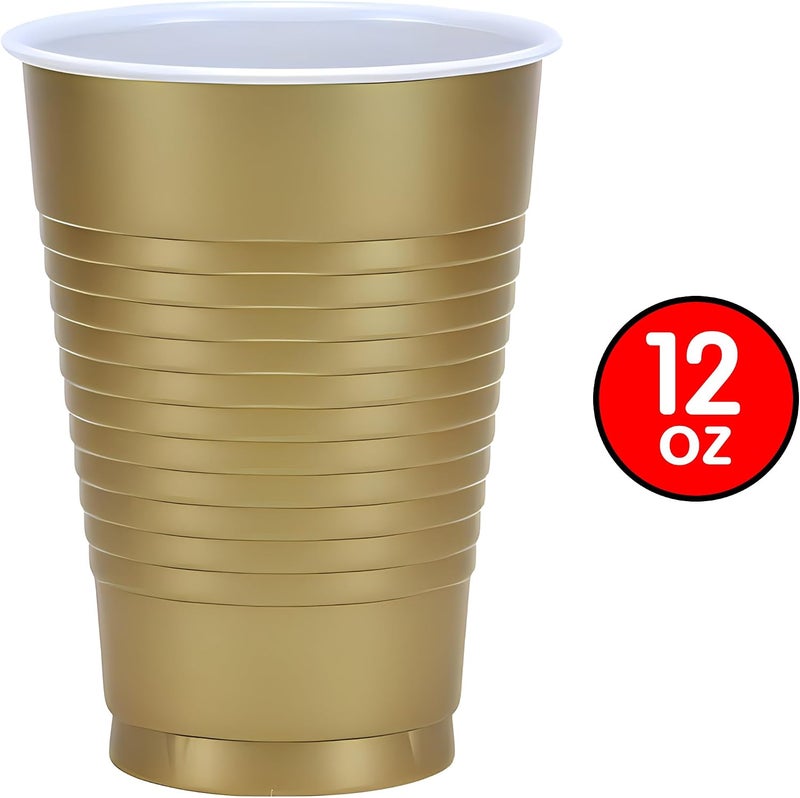 Party Dimensions 82932 Coex Cups, 12 oz, Gold - Image 3