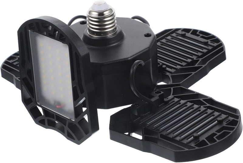 Angoily 60W Folding LED Garage Light Deformable Ceiling Light E27 Base AC85-226V for Workshops and Warehouses 360 Degrees Adjustable Sturdy Plastic Construction - Image 1