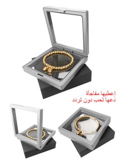 Syarme Women Bracelets 18K Gold-Plated Bangles, Gold Plated Bead Temperament Wristband, Diameter 5cm, Girl Jewelry Golden Lotus Lover Etiquette Bracelet, with Gift Box  - Image 3