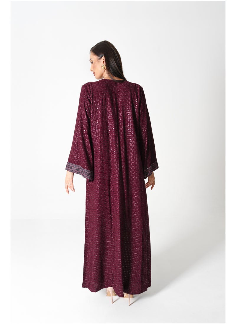 اكسا جلابية مطرزة لامعة  - Image 4