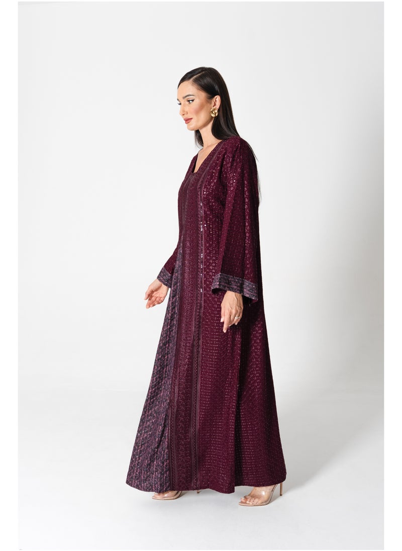 اكسا جلابية مطرزة لامعة  - Image 5