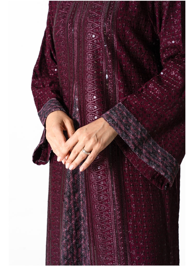 اكسا جلابية مطرزة لامعة  - Image 2