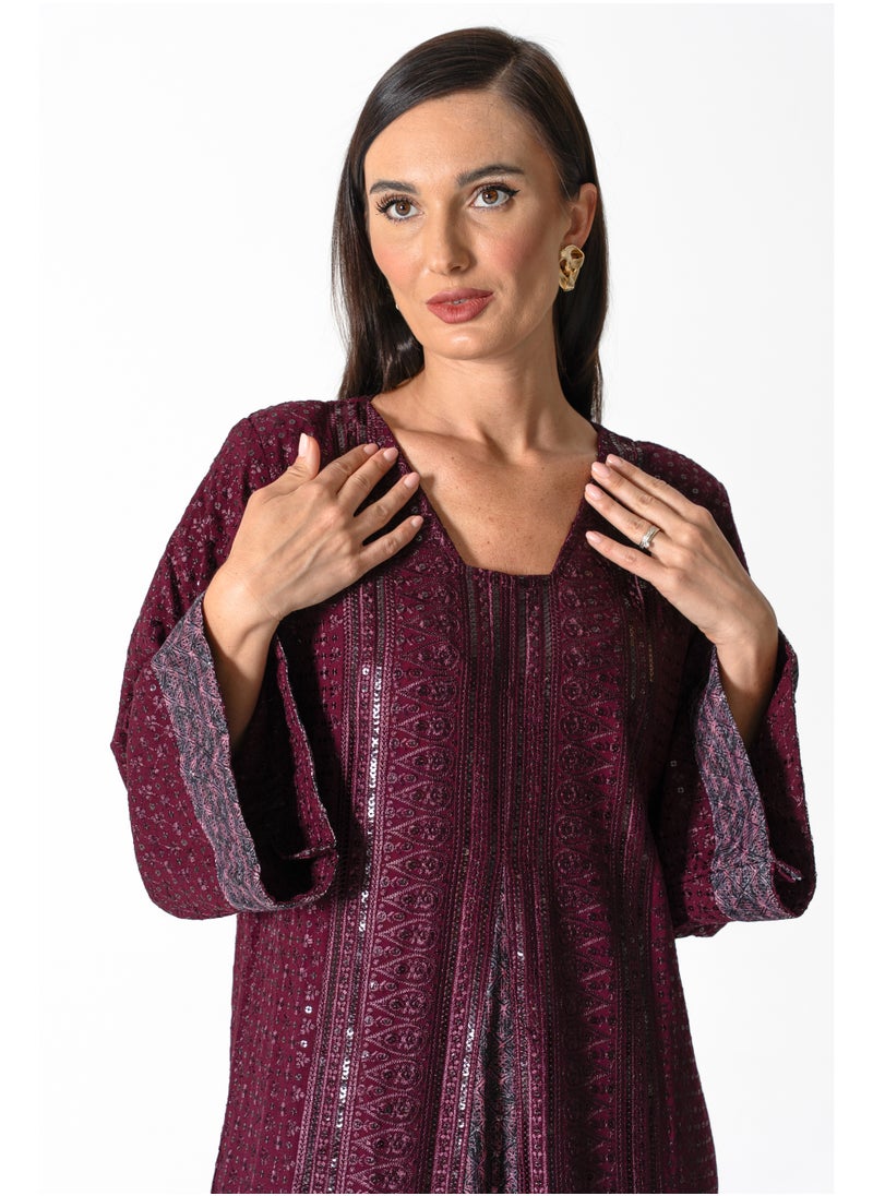 اكسا جلابية مطرزة لامعة  - Image 3