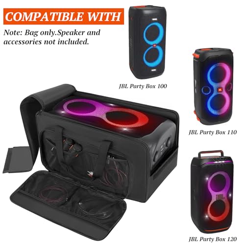 OUUTMEE Speaker Carrying Case Compatible with JBL Party Box 100/110/120,Portable Speaker Travel Tote Bag Fits for JBL PartyBox 100/110/120 for Outdoor Travel - Image 2