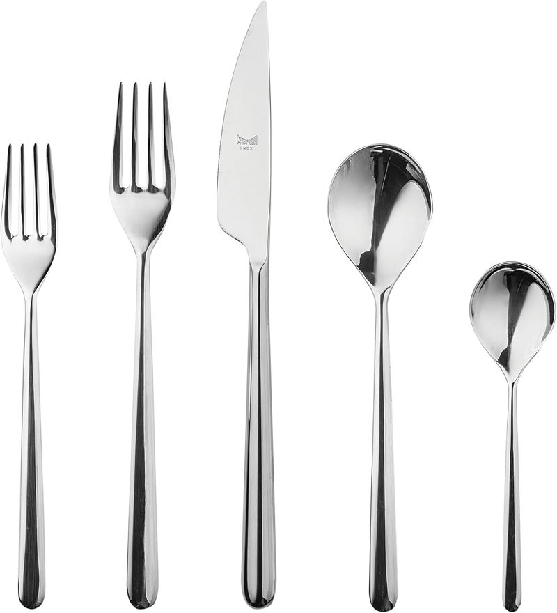 MEPRA 104822005 Linea 5 Pcs Place Setting  Stainless Steel Tableware Dishwasher Safe Cutlery - Image 1
