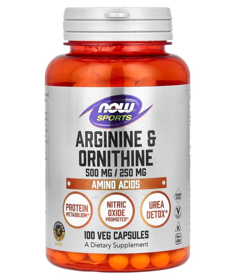 now Sports Arginine & Ornithine 100 Veg Capsules