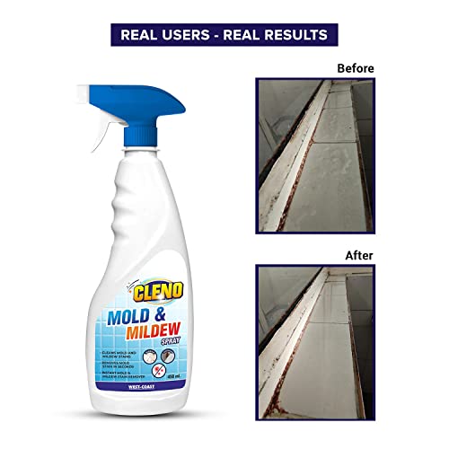 Cleno Mold Mildew Cleaner Spray | Kitchen Cleaner spray |Chimney Cleaner Spray | tiles cleaner liquid strong hard water stain remover for bathroom | multi purpose mirror cleaner, sink cleaner | 450ml - Image 5